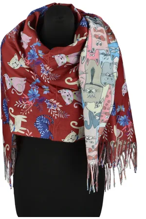 Cashmere Módní dámská šála Catty, červená