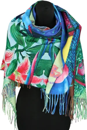 Cashmere Módní dámská šála Winifre, lilie/kočka