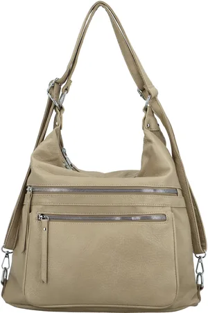 INT COMPANY Trendy dámský koženkový kabelko-batoh Pandelix, khaki