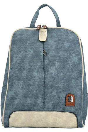 L&H Trendy dámský koženkový batoh Timotheus, džínově modrý
