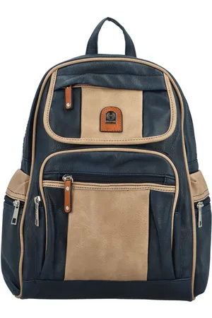 L&H Trendy dámský koženkový batoh Domenico, tmavě modrý