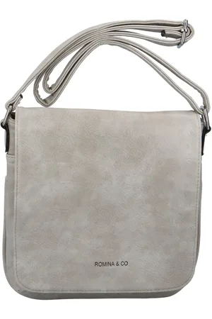 Romina   Co. Bags Dámské koženkové crossbody s klopou Debora, šedá