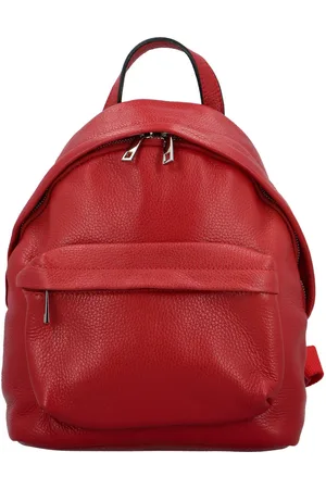 Delami Vera Pelle Trendy dámský kožený batoh Finley, červený