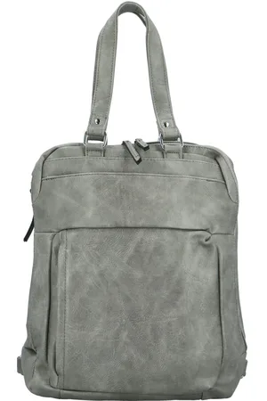 Paolo Bags Stylový dámský koženkový kabelko-batoh Frances, šedý