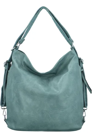 Paolo Bags Trendy dámský koženkový kabelko-batoh Lambros, džínově modrý