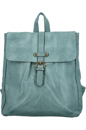 Paolo Bags Trendy dámský koženkový batoh Stanler, džínově modrý