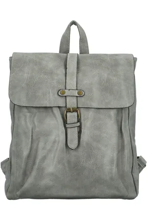 Paolo Bags Trendy dámský koženkový batoh Stanler, šedý