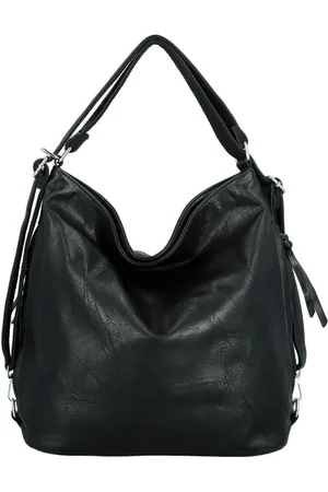 Paolo Bags Trendy dámský koženkový kabelko-batoh Lambros, černý