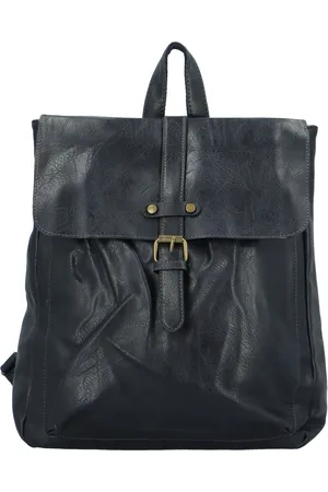 Paolo Bags Trendy dámský koženkový batoh Stanler, tmavě modrý