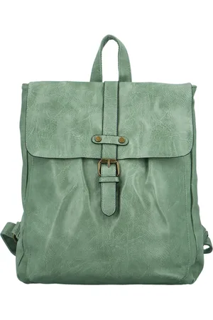 Paolo Bags Trendy dámský koženkový batoh Stanler, světle zelený