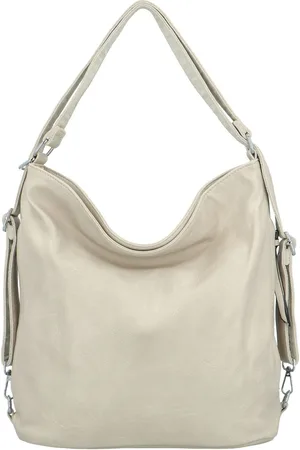 Paolo Bags Trendy dámský koženkový kabelko-batoh Lambros, krémový