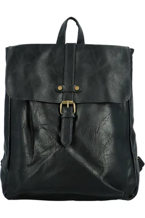 Paolo Bags Trendy dámský koženkový batoh Stanler, černý