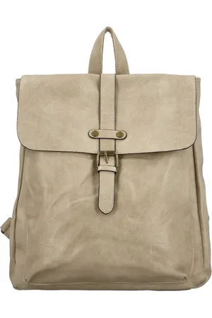Paolo Bags Trendy dámský koženkový batoh Stanler, béžový