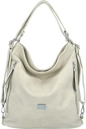Romina   Co. Bags Trendy dámský koženkový kabelko-batoh Bosco, krémový