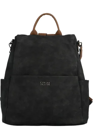 Coveri Trendy dámský koženkový kabelko-batoh Laionel, černo-hnědý