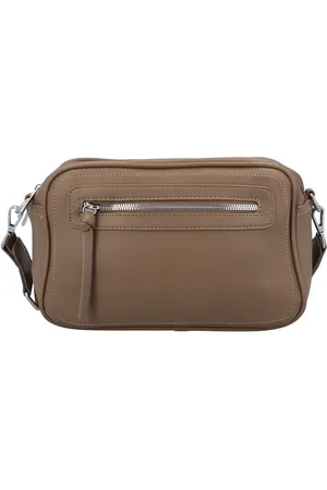 Paolo Bags Příjemná dámská koženková crossbody Ivette, zemitá