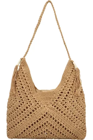 MaxFly Módní dámská boho kabelka na rameno Ibolya, béžová