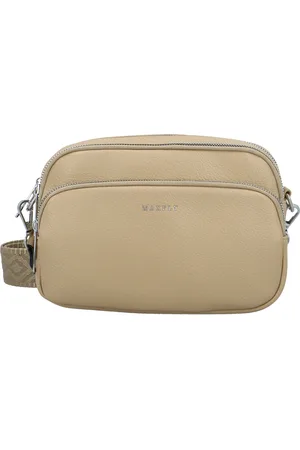 MaxFly Trendy dámská koženková crossbody kabelka Rory, béžová