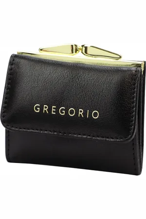 GREGORIO Trendy dámská kožená mini peněženka Paraska, černá