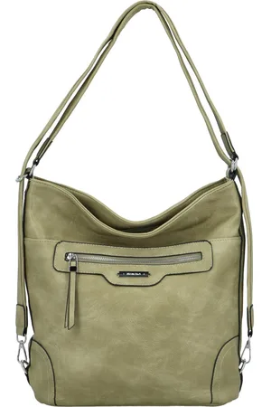 Romina   Co. Bags Trendy dámský koženkový kabelko-batoh Basile, zelený