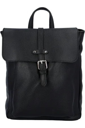 Delami Vera Pelle Elegantní dámský kožený městský batoh City enjoy, černý