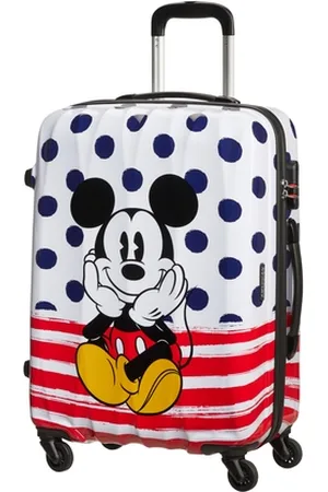 American Tourister AT Kufr dětský Legends Disney Spinner 65/27 Mickey Blue Dots, 47 x 27 x 65 (64479/9072)
