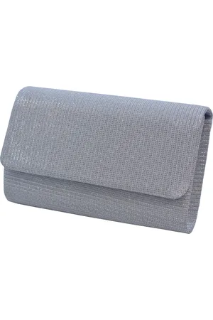 Ostatní Společenská kabelka/Psaníčko s klopou Stříbrná, 22 x 8 x 15 (MN00-HL3345-25TX)