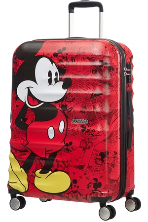 American Tourister AT Dětský kufr Wavebreaker Disney Spinner 67/26 Mickey Comics Red, 47 x 26 x 67 (85670/6976)