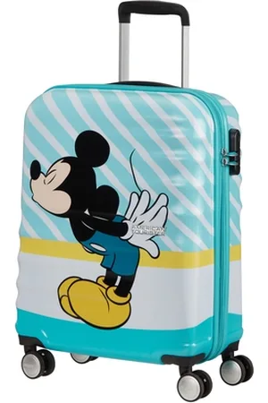 American Tourister AT Dětský kufr Wavebreaker Disney Spinner 55/20 Cabin Mickey Blue Kiss, 40 x 20 x 55 (85667/8624)