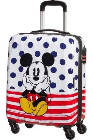 American Tourister AT Kufr dětský Legends Disney Spinner 55/20 Cabin Mickey Blue Dots, 40 x 20 x 55 (92699/9072)