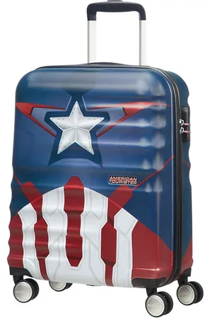 American Tourister AT Dětský kufr Wavebreaker Disney Spinner 55/20 Cabin Captain America, 40 x 20 x 55 (85668/6979)