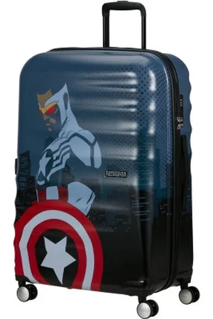 American Tourister AT Dětský kufr Wavebreaker Disney Spinner 77/29 Captain America City, 52 x 29 x 77 (152585/A528)