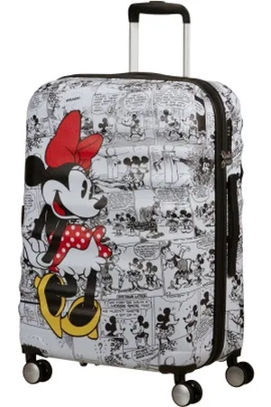 American Tourister AT Dětský kufr Wavebreaker Disney Spinner 67/26 Minnie Comics White, 47 x 26 x 67 (152581/7484)