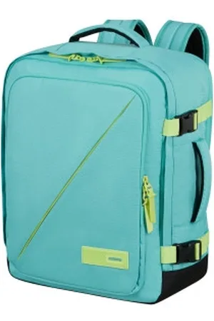 American Tourister AT Cestovní batoh MS Take2Cabin Dusty Turquoise/Lime, 30 x 20 x 40 (150909/A647)