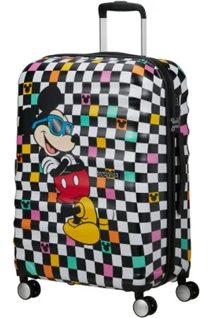 American Tourister AT Dětský kufr Wavebreaker Disney Spinner 67/26 Mickey Check, 47 x 26 x 67 (152581/A080)