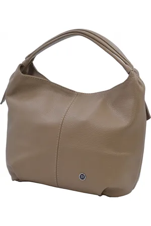 Bright Dámská kožená kabelka Taupe, 28 x 14 x 23 (XBR24-LC4145-18DOL)