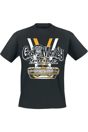 Gas Monkey Garage Tričko Rockabilly z Yellow And White Car