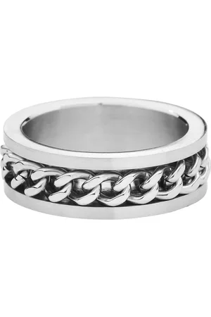 etNox hard and heavy Prsten z - Prsten Mesh Steel Unisex