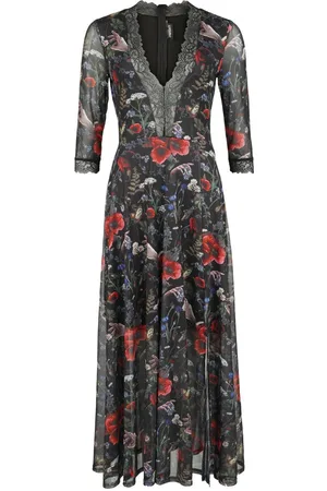 Jawbreaker Dlouhé šaty Rockabilly z Maxi šaty Night Meadow