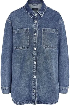Noisy May Dlouhý rukáv z NMALVA L/S DENIM SHACKET AZ351MB NOOS