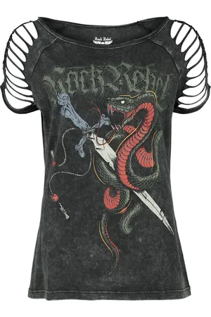 Rock Rebel Tričko Rock z Tričko s old school potiskem