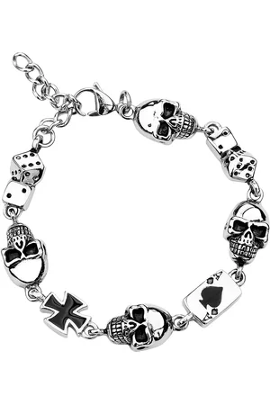 etNox hard and heavy Náramek z - Gambling Skull Muži