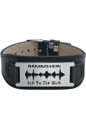 Rammstein Kožený náramek z - "žiletka "Ich Tu Dir Weh" Muži