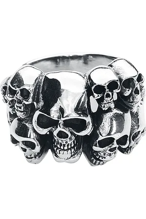 etNox hard and heavy Prsten Gotika z - Skulls Muži