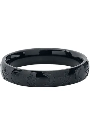 etNox Prsten Gotika z - Moon and Pentagram Unisex