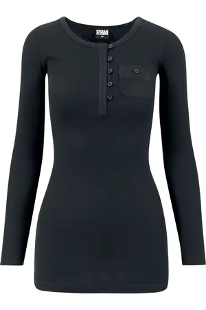 Urban classics Tričko s dlouhým rukávem z Ladies Long Rib Pocket Turnup Tee
