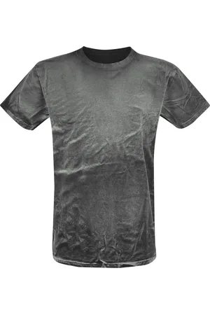 Outer Vision Tričko z Spray Washed Black Shirt