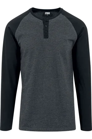 Urban classics Tričko s dlouhým rukávem z Contrast Raglan Henley L/S