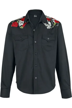Banned Alternative Dlouhý rukáv Rockabilly z Skull Rose