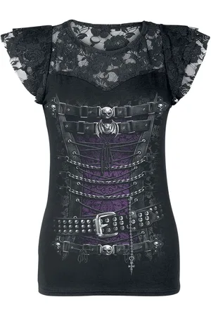 Spiral Tričko Gotika z Waisted Corset